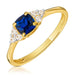 Inel Aur 8K cu Piatră Albastră – Eleganță Subtilă