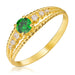 Inel Aur 8K cu Zirconiu Verde – Eleganță Atemporală