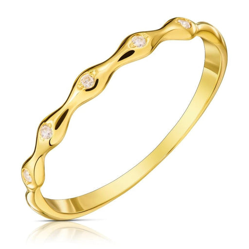 Inel Aur 8K Cu Zirconiu și Design Delicat