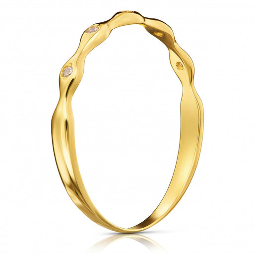 Inel Aur 8K Cu Zirconiu și Design Delicat