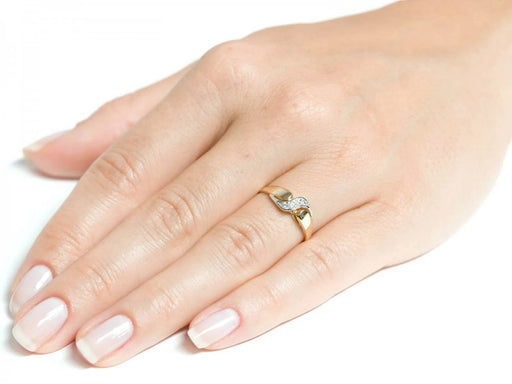 Inel Aur 8K Val de Zirconiu Elegant