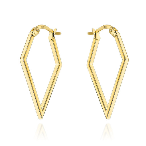 Cercei Aur 14K Romb Neted - Eleganță Clasic