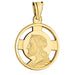 Medalion Aur 14K cu Imaginea lui Iisus, Model Rotund, Dimensiuni Mari