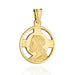 Medalion Aur 14K cu Imaginea lui Iisus, Model Rotund, Dimensiuni Mari