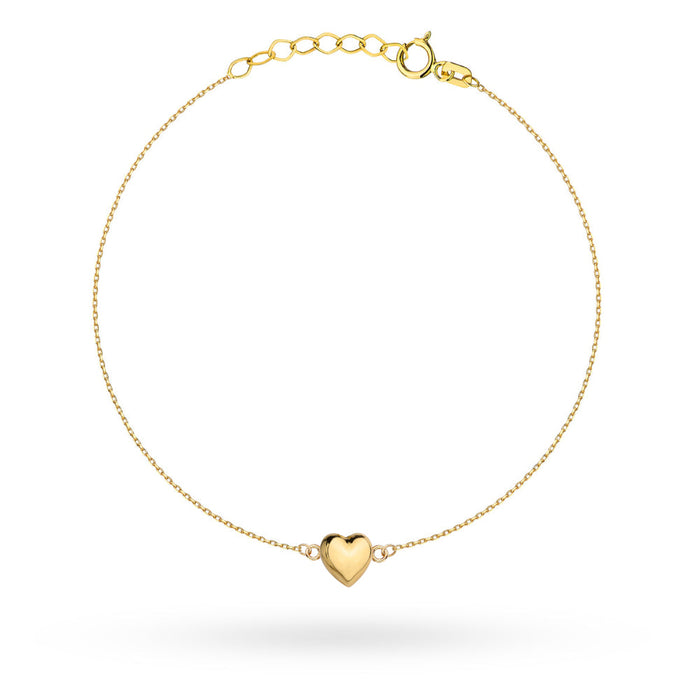 Brățară Aur 14K cu Inimă Simplă - Eleganță Pură