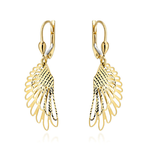 Cercei Aur 14K Aripi Delicate – Design Rafinat