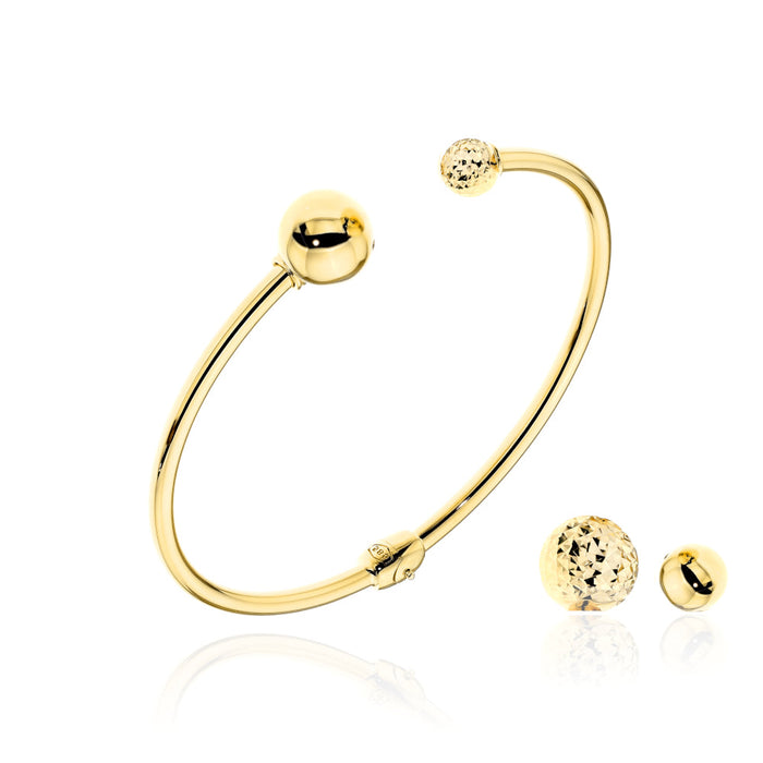 Brățară Fixă Aur 14K cu Bile Intercambiabile - Set Complet