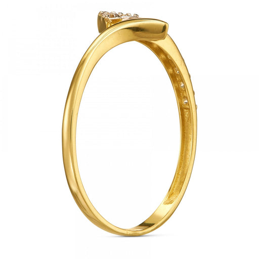 Inel Aur 8K Cu Piatră Albă