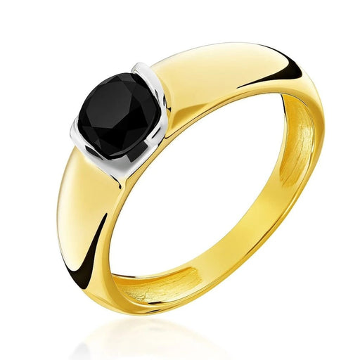 Inel Aur 8K Cu Piatră Neagră Mare