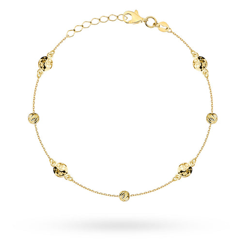 Bratara Aur 14K cu Elemente Rotunde și Zale Strălucitoare