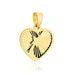 Pandantiv Aur 14K Inimă Diamantată cu Stea