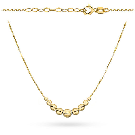 Colier Aur 14K cu Bile Simetrice - Eleganță Atemporală