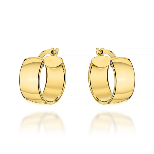 Cercei Aur 14K Rotunzi Late - Eleganță Clasic