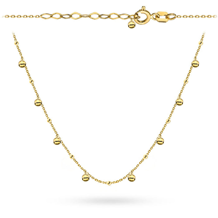 Colier Aur 14K cu Bile Delicate - Eleganță Atemporală