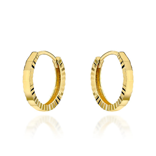 Cercei Aur 14K Rotunzi Mici, Finisați