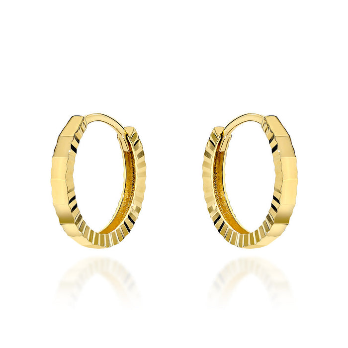 Cercei Aur 14K Rotunzi Mici, Finisați