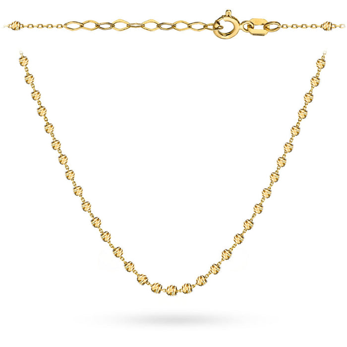 Colier Aur 14K cu Bile Diamantate – Eleganță Atemporală