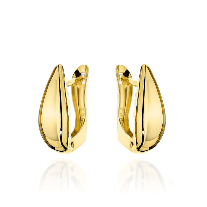 Cercei Aur 14K Lacrimă Lungă cu Prindere Engleză