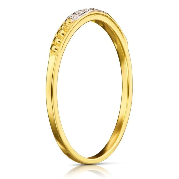 Inel Aur 8K cu Zirconii Albe