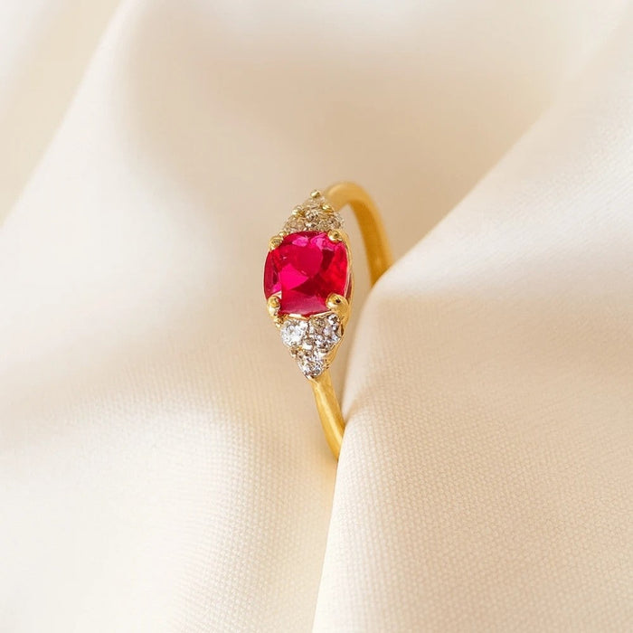 Inel Aur 8K cu Zirconiu și Design Unic