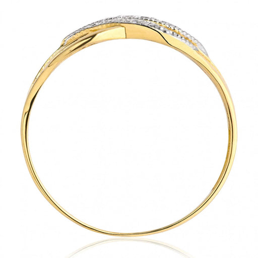 Inel Larg Aur 8K Cu Zirconii