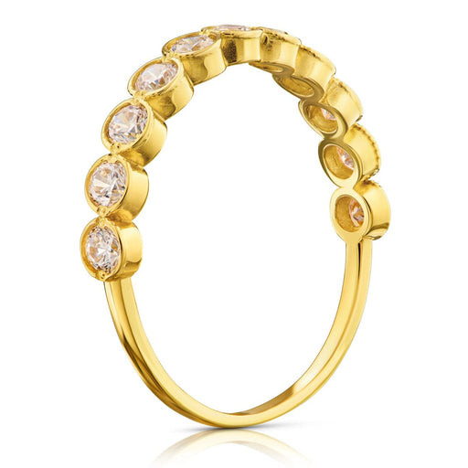 Inel Aur 8K cu Zirconii Albe - Eleganță Atemporală