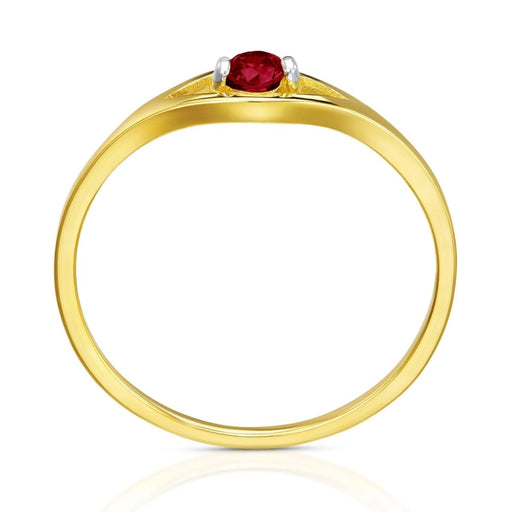 Inel Aur 8K Rubin Cubic Zirconia - Eleganță Clasic