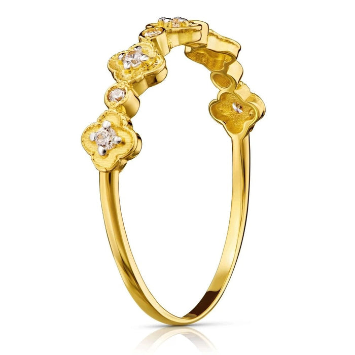 Inel Aur 8K Flori cu Zirconiu