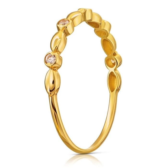 Inel Aur 8K Cu Zirconii Albe