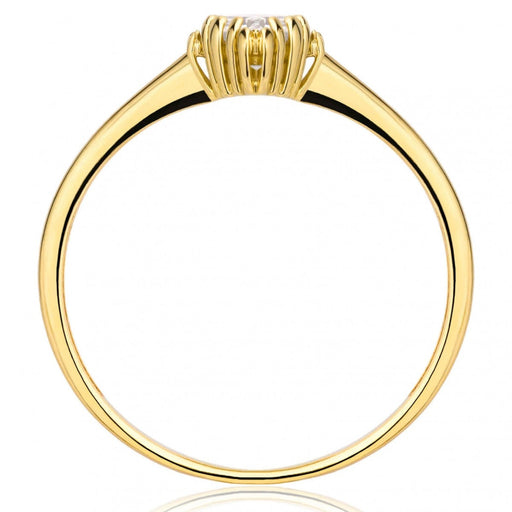 Inel Aur 8K Cu Piatră Albă