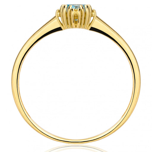 Inel Aur 8K Cu Piatra Albastră