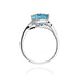 Inel Aur 14K cu Topaz Swiss 3.00 ct si Diamante Naturale 0.04 ct