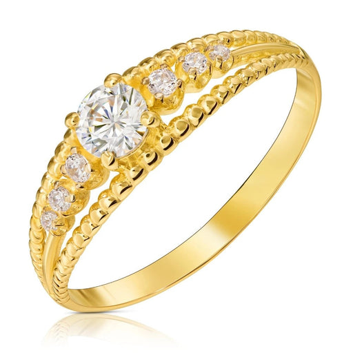 Inel Delicat Aur 8K cu Zirconii