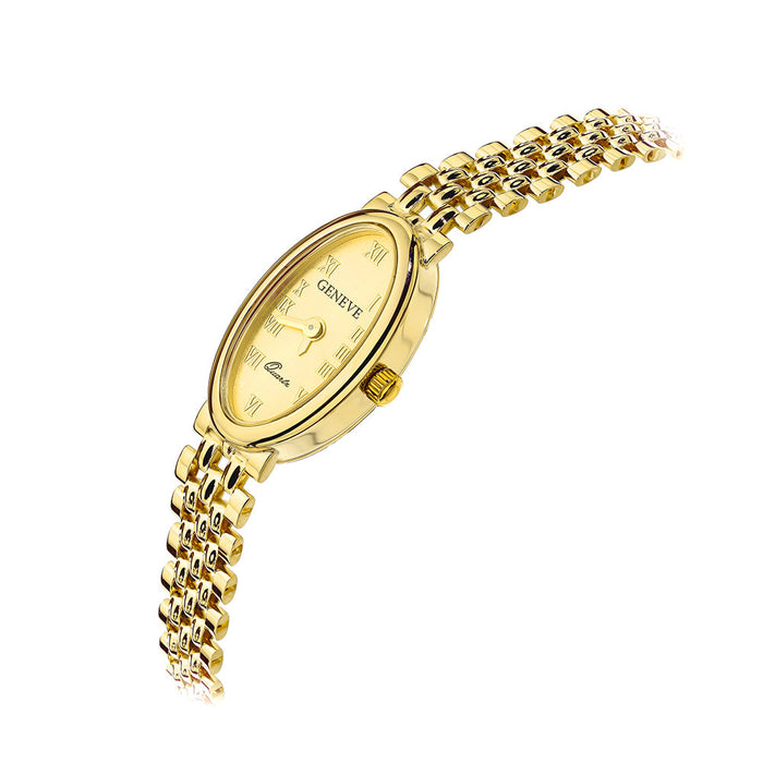 Ceas Aur 14K cu Cadran Oval