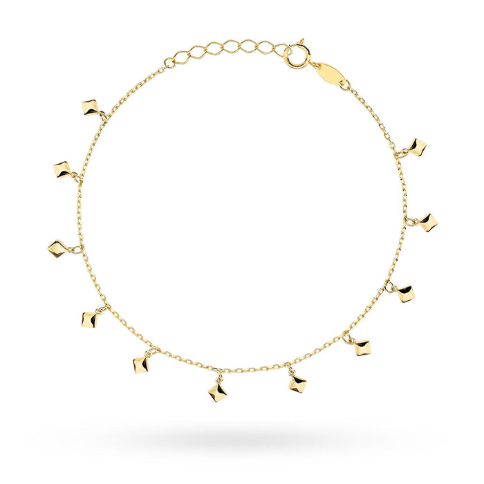 Brățară Aur 14K cu Rombe Suspendate