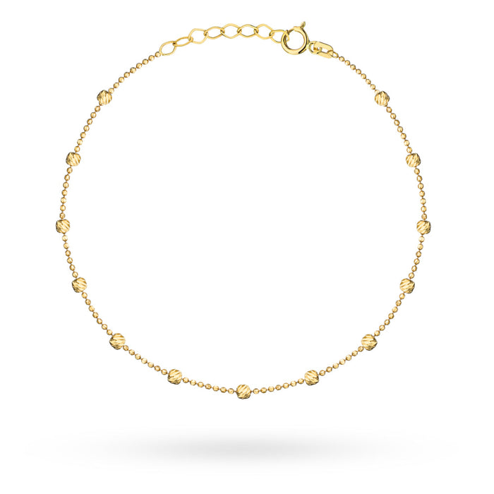 Brățară Aur 14K Cu Bile Diamantate