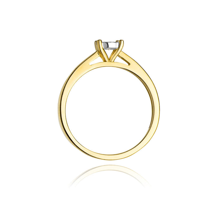 Inel Aur 14k cu Diamant Natural 0.08 ct