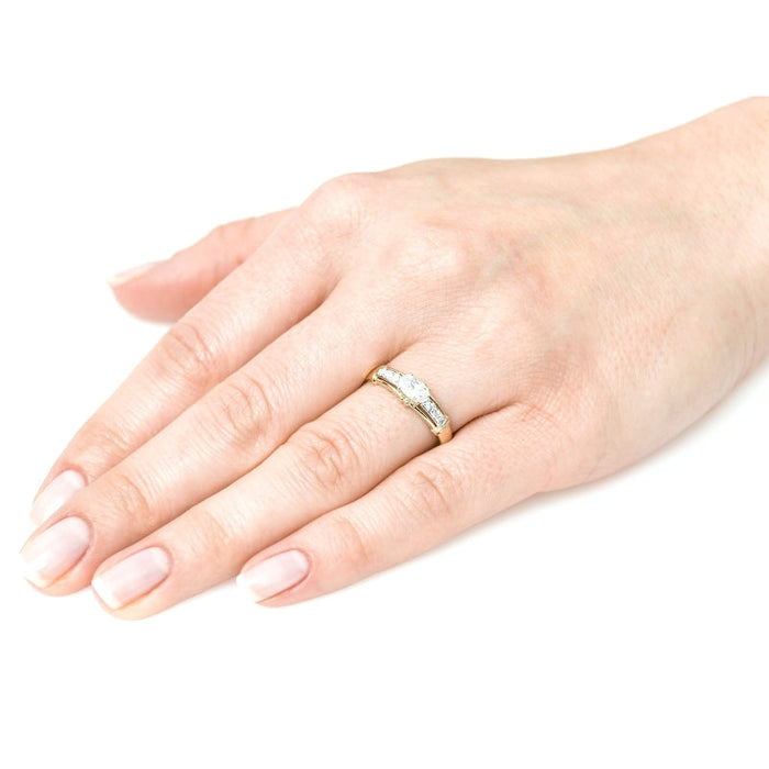 Inel Aur 8K cu Zirconii