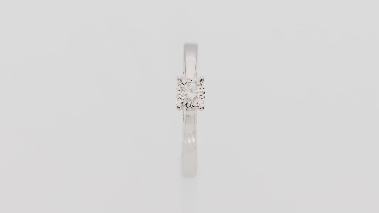 Inel Aur 14k cu Diamant Natural 0.08 ct