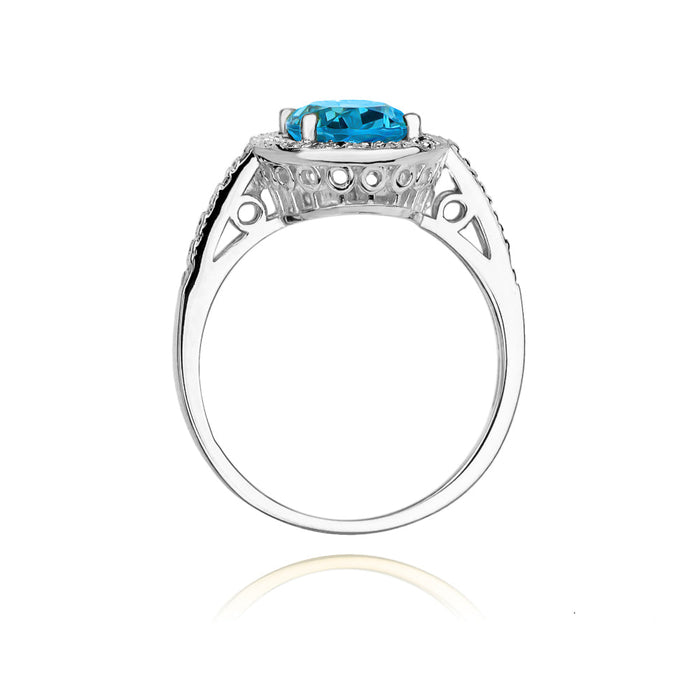 Inel Aur 14K cu Topaz 1.70 ct