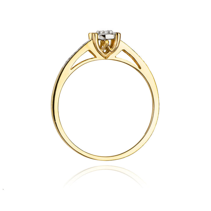 Inel Aur 14K cu Diamante Naturale 0.12 ct