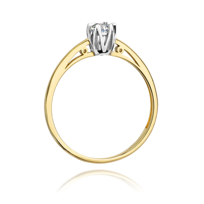 Inel Aur 14K cu Diamant Natural 0.15 ct