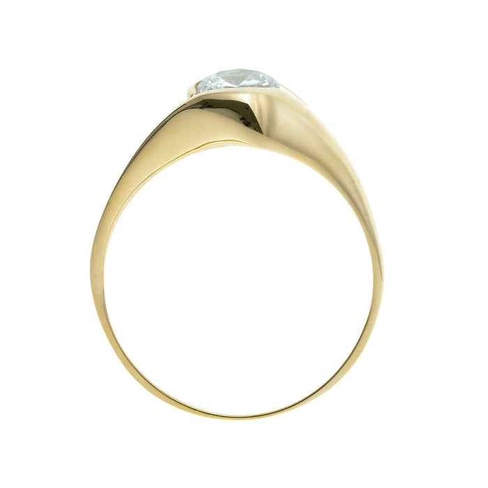 Inel Aur 8K cu Zirconiu Mare - Eleganță și Strălucire