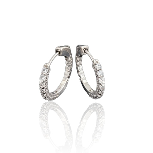 Cercei Creole Argint 925 cu Zirconii