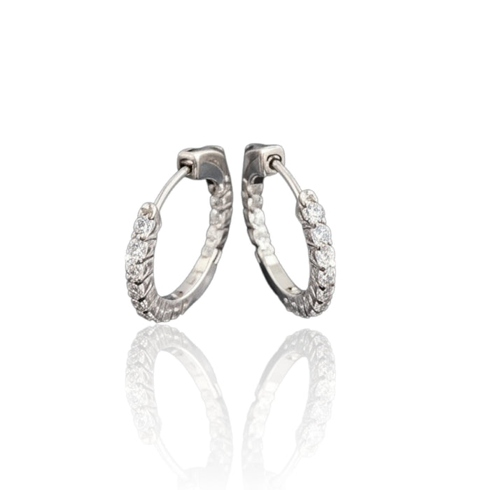 Cercei Creole Argint 925 cu Zirconii