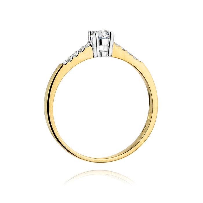 Inel Aur 14K cu Diamant Natural 0.22 ct