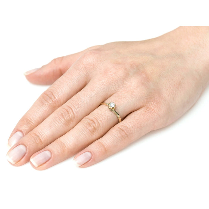 Inel Aur 8K cu Zirconiu Elegant