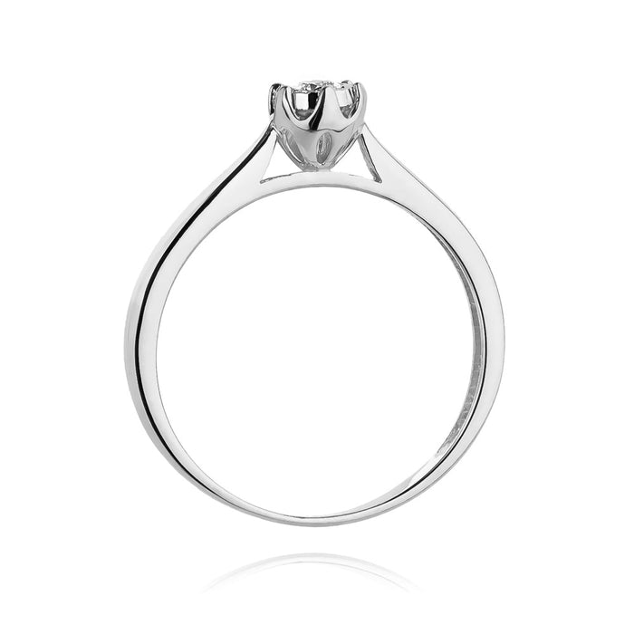 Inel Aur 14K cu Diamant Natural 0.08 ct