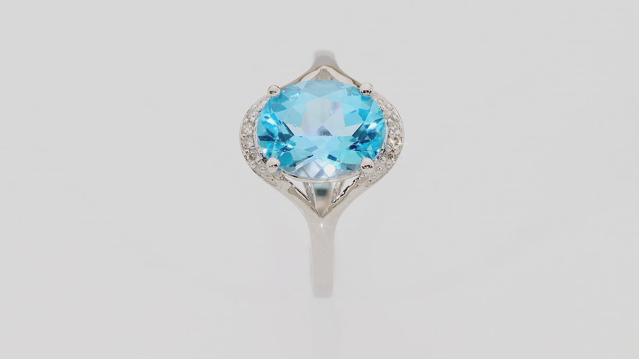 Inel Aur 14k cu Topaz 3.00 ct