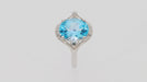 Inel Aur 14k cu Topaz 3.00 ct